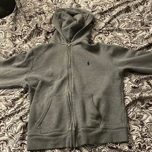 grey polo jacket